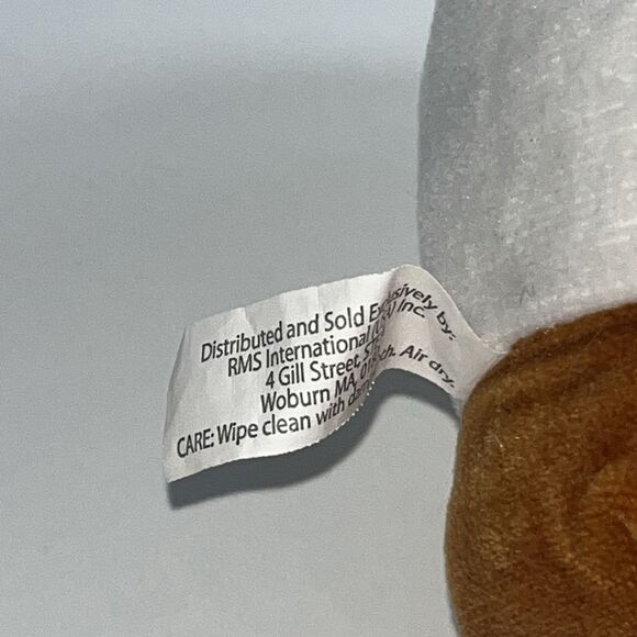 RMS Int’l reversible bear white brown plush stuffed animal smile - Picture 6 of 11